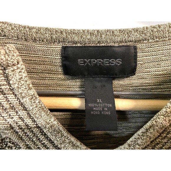 Express Tunic Heavy Weave XL Tan/Brown Aztec Design Front 100% Cotton HOBO - Picture 3 of 6